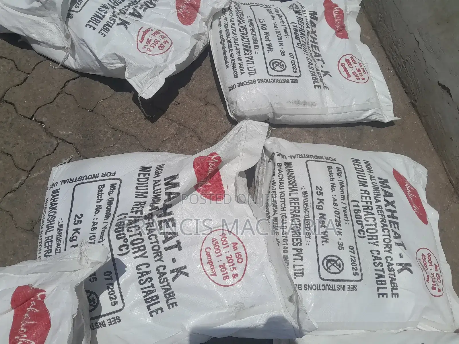 Refractory Bricks Fire Cement