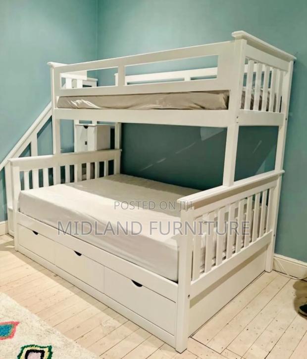 Double Decker Bunk Bed With Stairs and Storage - thumbnail 4