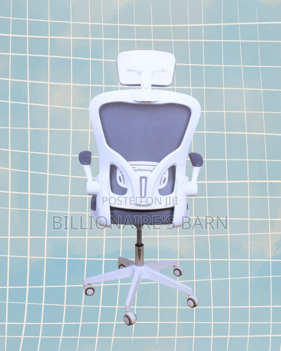 Orthopedic White Ergonomic Office Chair — Breathable in Hot Weather