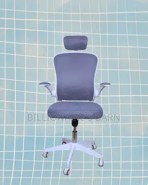 Orthopedic White Ergonomic Office Chair — Breathable in Hot Weather