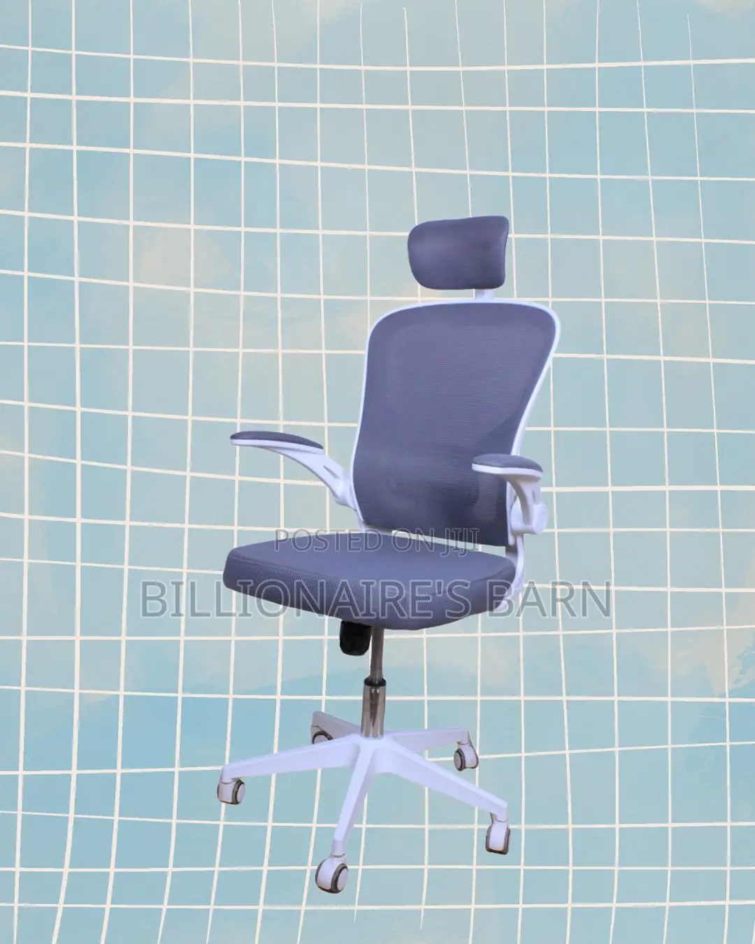 Orthopedic White Ergonomic Office Chair — Breathable in Hot Weather