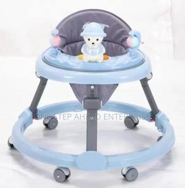 Blue Colored Baby Walker Foldable Adjustable and Musical - main view