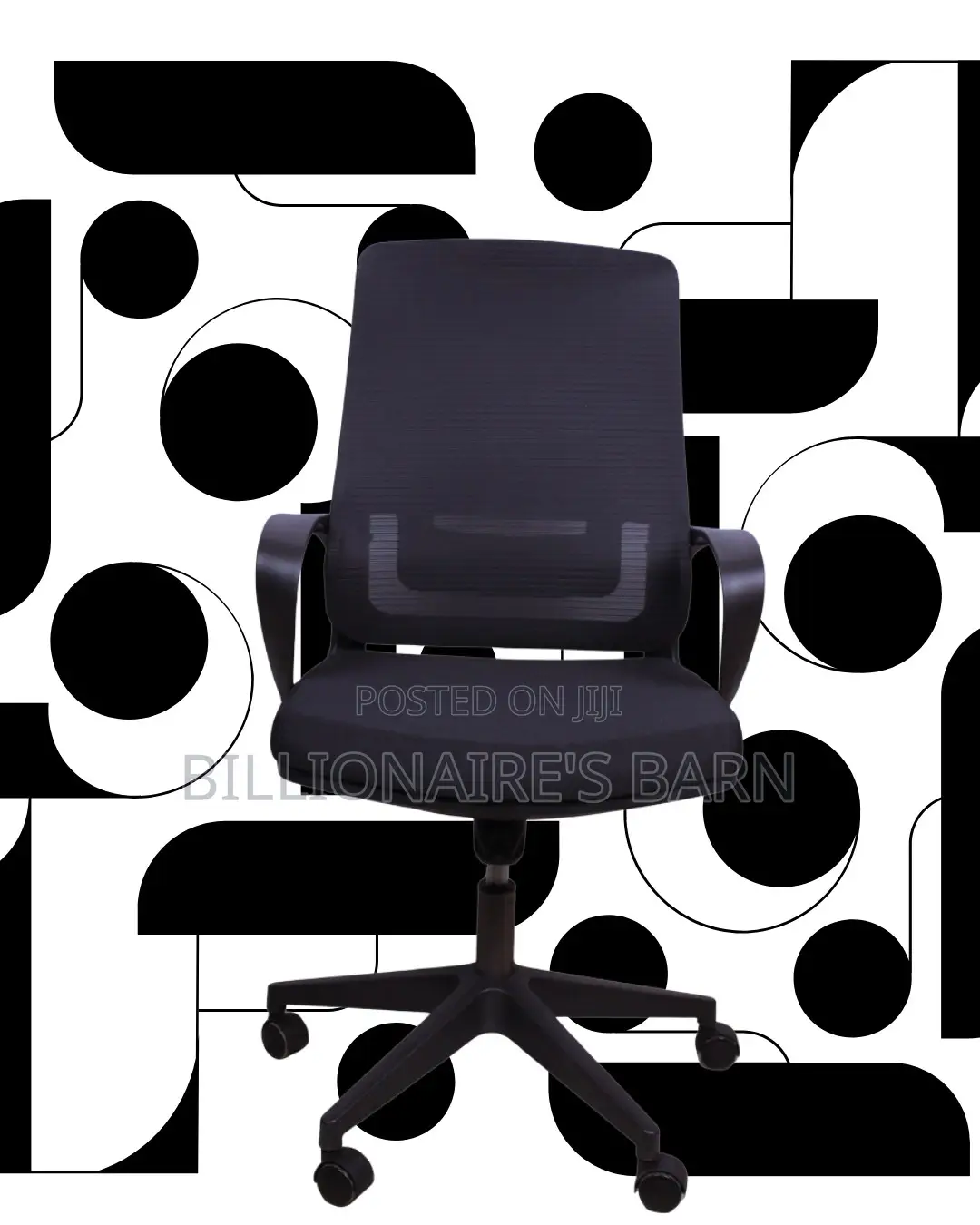 Black Ergonomic Mesh Office Chair (Breathable) — Restocked!