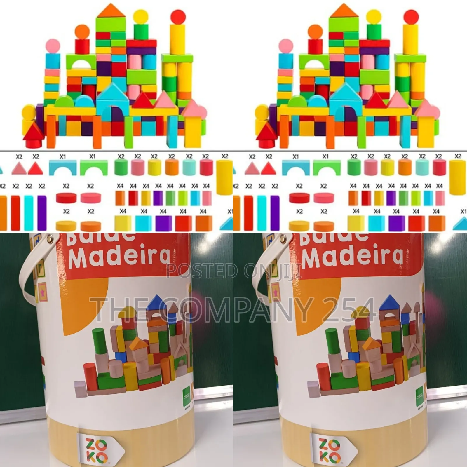 *Woooden Blocks*100 PCS Blocks for Kids Playing and Etertainment