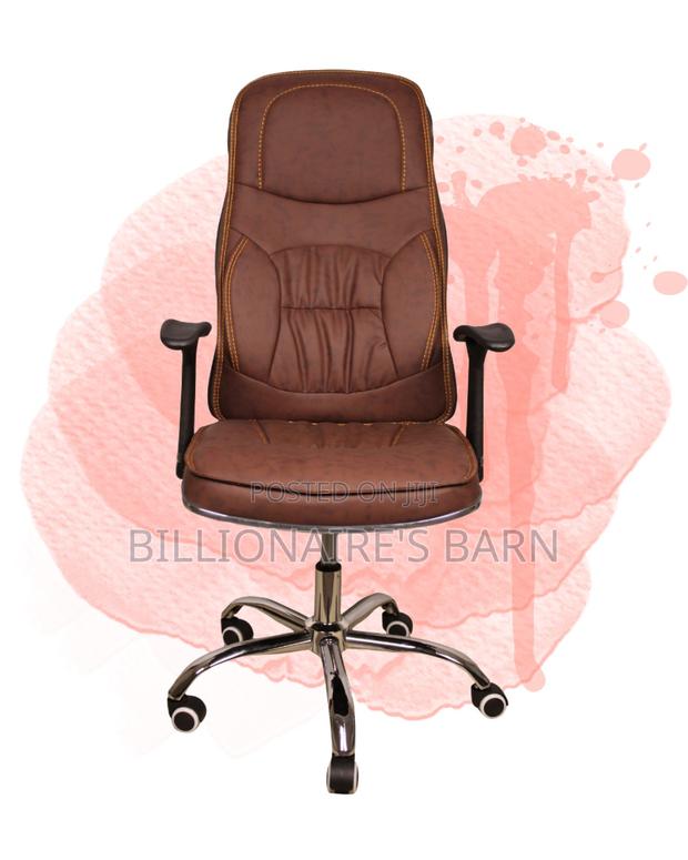 Ergonomic Executive Leather Chair | Modern Headrest Support - thumbnail 4