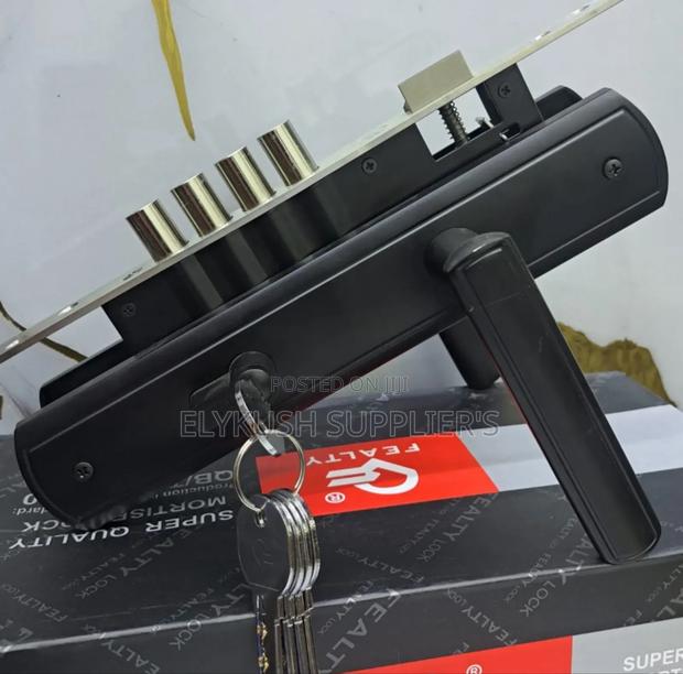 51blk Steel Door Lock - main view