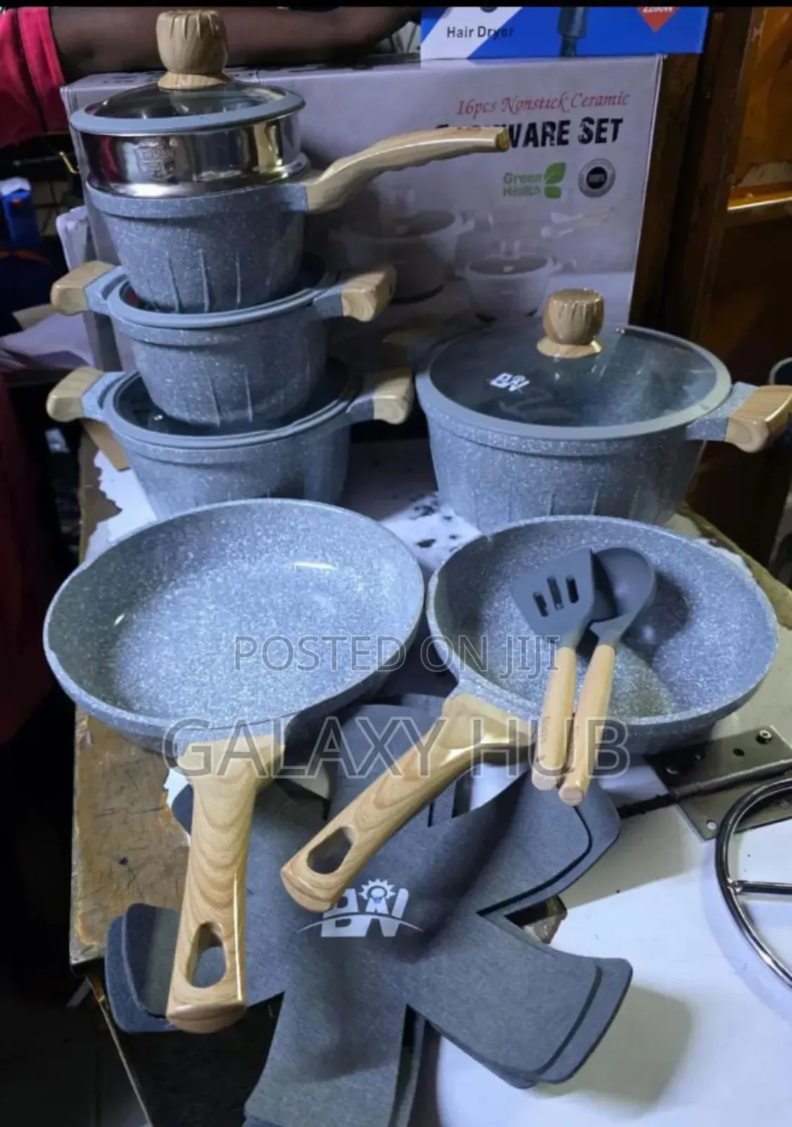 16pcs Bowen Heavy Granite Cookware Sets