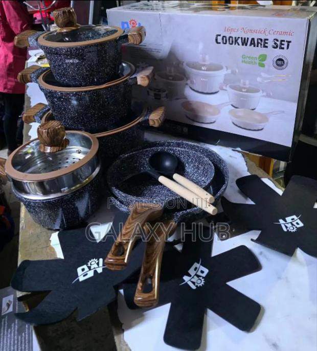 16pcs Bowen Heavy Granite Cookware Set