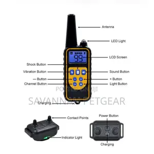 800m Waterproof Anti-Barking Rechargeable Training E-Collar for 2 Dogs