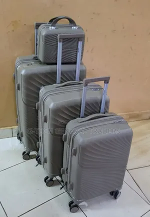 Luxurious 4in1 Double Zip Size 4 Rubber Suitcase