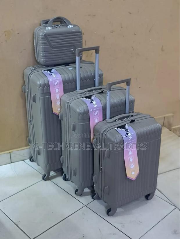 Luxurious 4in1 Double Zip Size 3 Rubber Suitcase - thumbnail 3