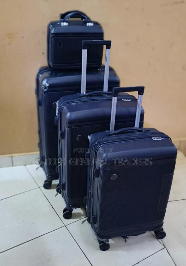 Luxurious Heavy Duty Double Zip Size 4in1 Rubber Suitcase - main view