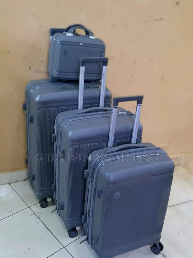 Luxurious Heavy Duty Double Zip Size 4in1 Rubber Suitcase - thumbnail 2