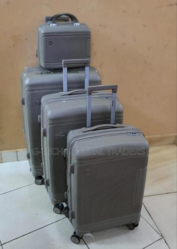 Luxurious Heavy Duty Double Zip Size 4in1 Rubber Suitcase - thumbnail 3