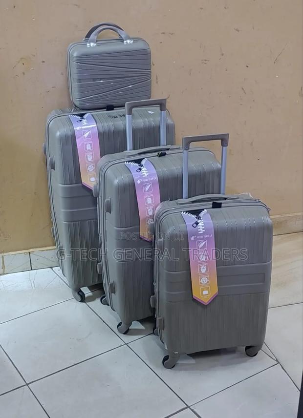 Luxurious Heavy Duty Double Zip Size 4in1 Rubber Suitcase - thumbnail 4