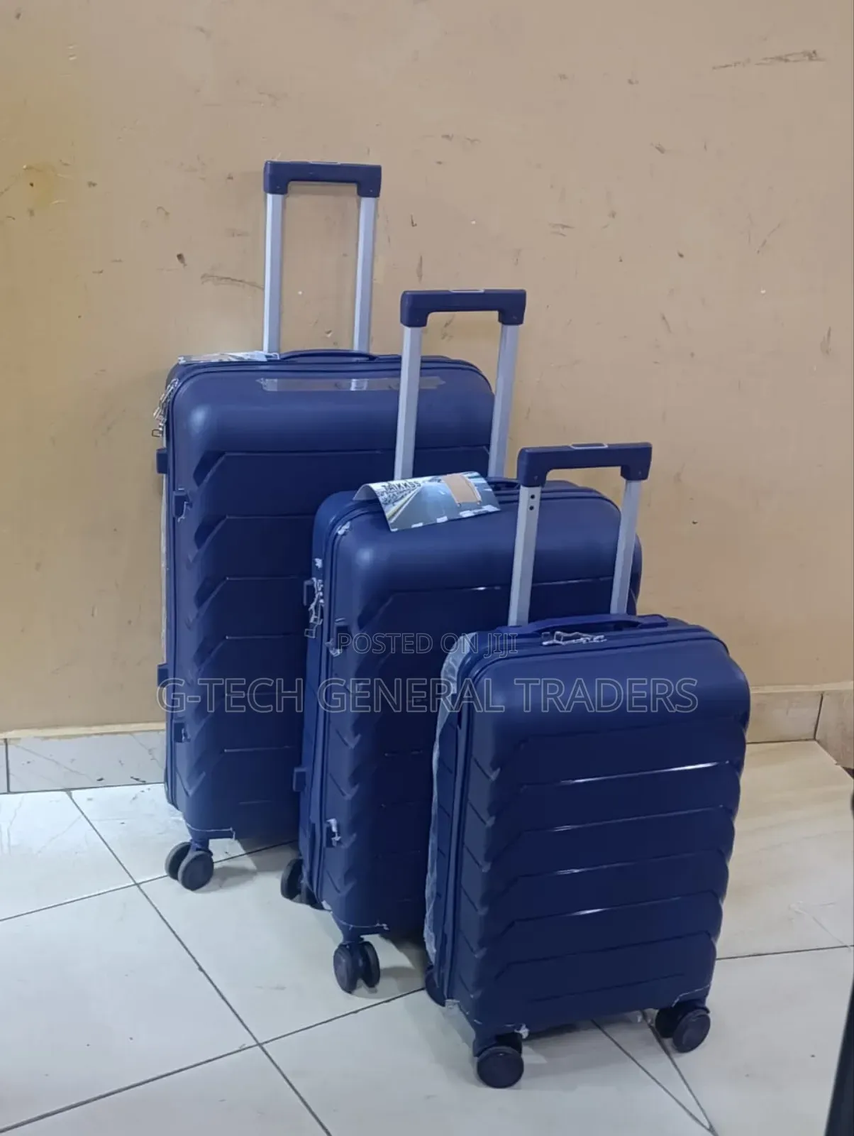 Luxurious 3in1 Double Zip Size 4 Rubber Suitcase
