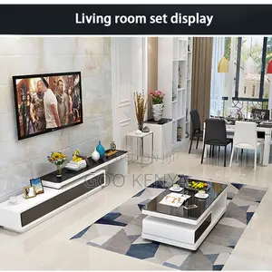 Home Tv Stand and Coffee Table Set; Wood Living Room Tv Unit Set