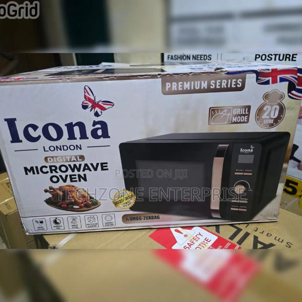 20 Litres Icona Digital Microwave With Grill With Defrost Function 