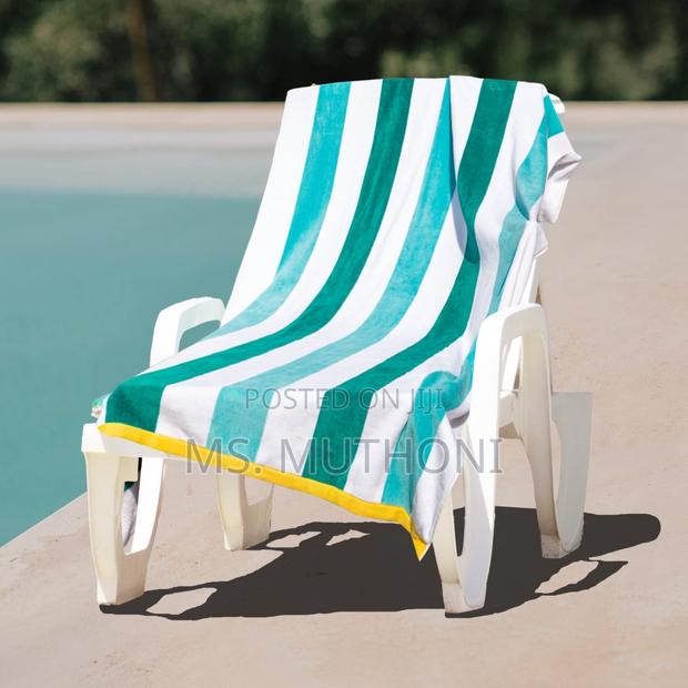 Lavish Cabana Striped Large Beach Pool Towel - main view