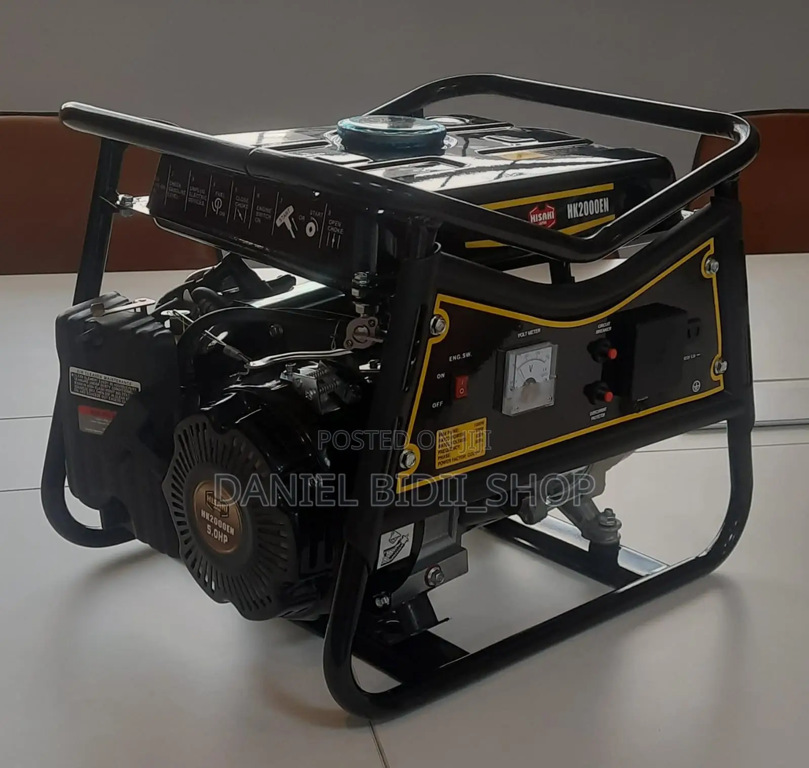 Hk2000en Hisaki Japan Petrol Generator Rope Start Rated Output 1kva
