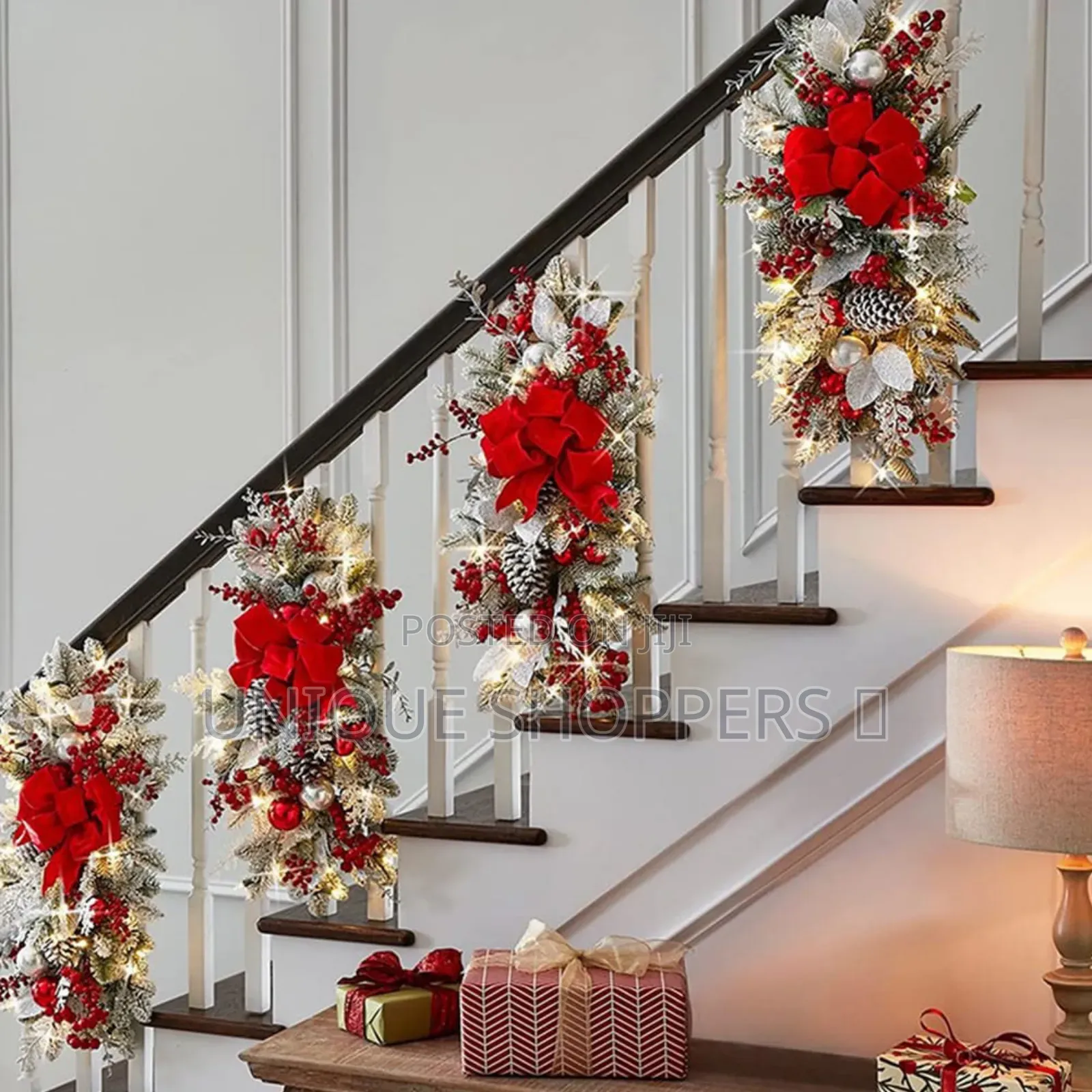 Christmas Staircase Wreath Decorations* 
 *Christmas Ornaments