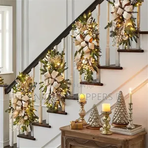 Gold Christmas Staircase Wreath Decorations*