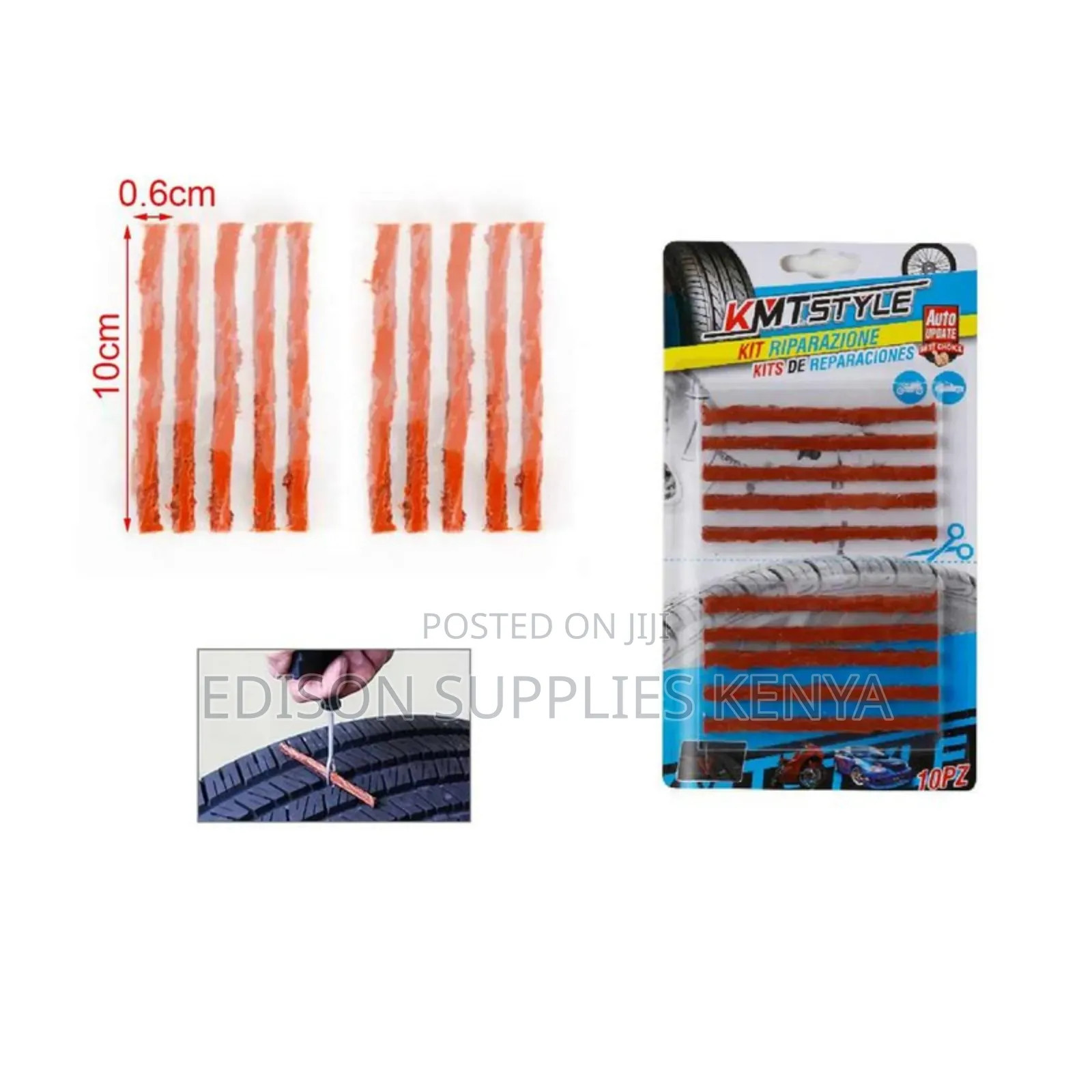 10 PCS Tubeless Tire Repair Strips Wheel Puncture Seal Strips