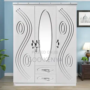 Home Wardrobe; Modern MDF Double Door Clothes Organizer