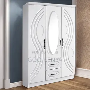 Home Wardrobe; 3-Door Mirrored Wardrobe With Storage Drawers