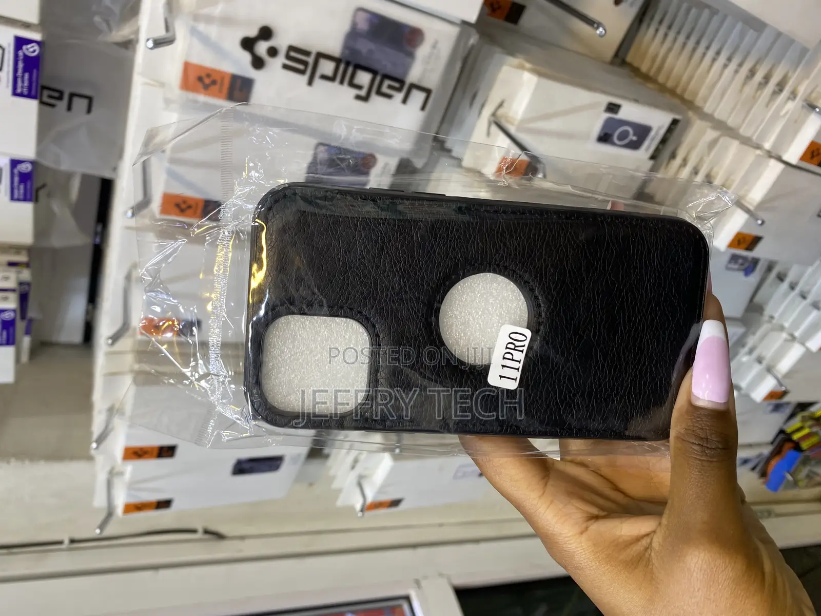 Puloka iPhone 11 Pro Pu Leather Back Case With Logo Cut