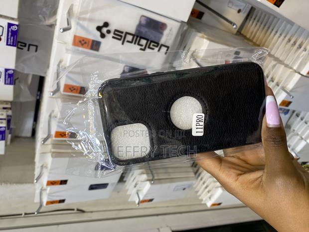 Puloka iPhone 11 Pro Pu Leather Back Case With Logo Cut - thumbnail 3