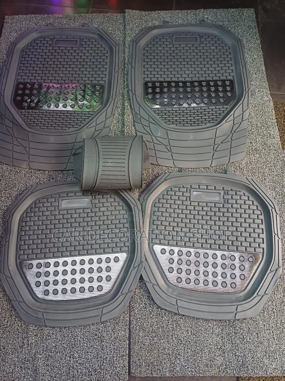 5pc Waterproof Nonslip Black Car Floor Mat