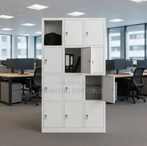 Office Furniture;Durable {12-Locker} Office Storage Cabinet With Locks