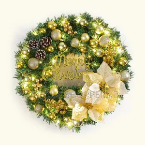 Gold Christmas Door Wreath Decor