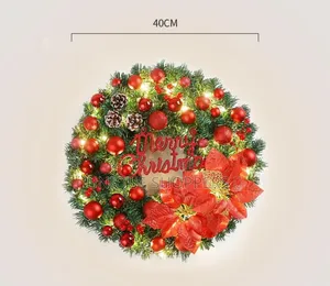 Red Christmas Door Wreath Decor*