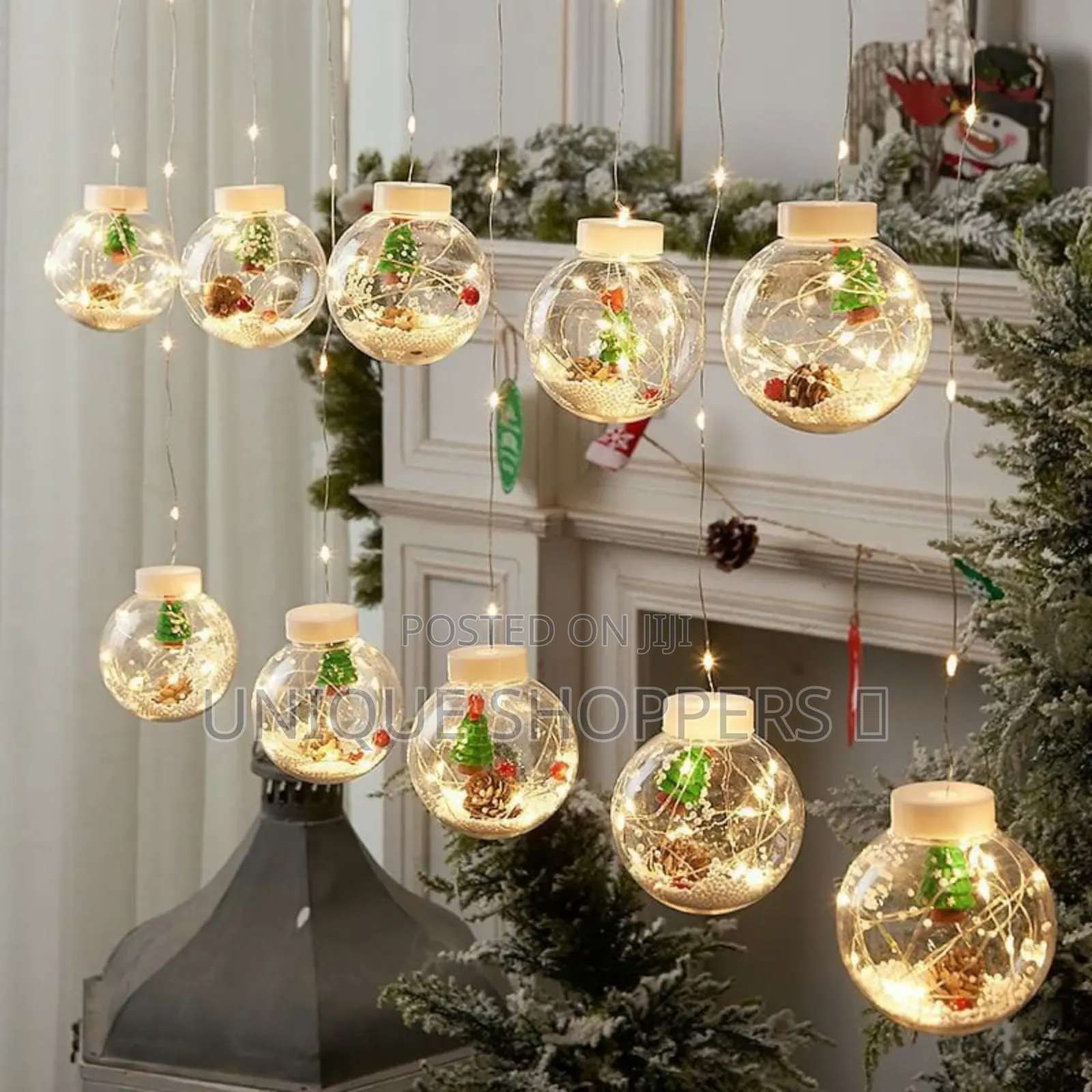 10pcs Christmas Wish Ball Led Garland Curtain Light