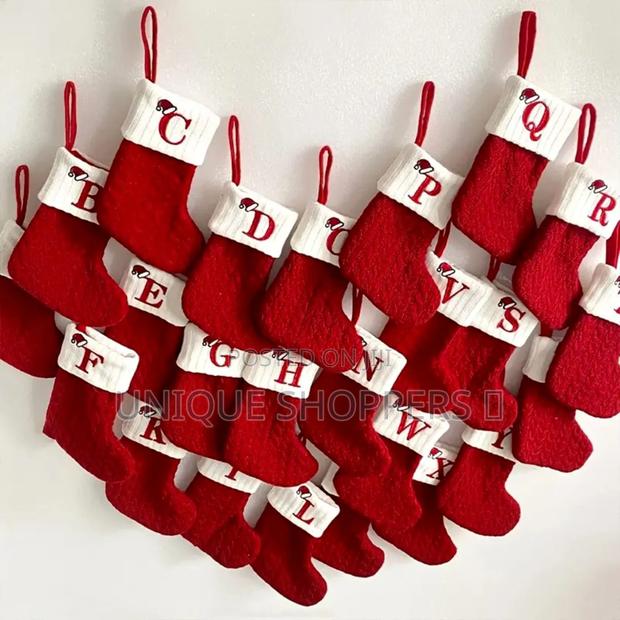Knit Monogram Christmas Socks*