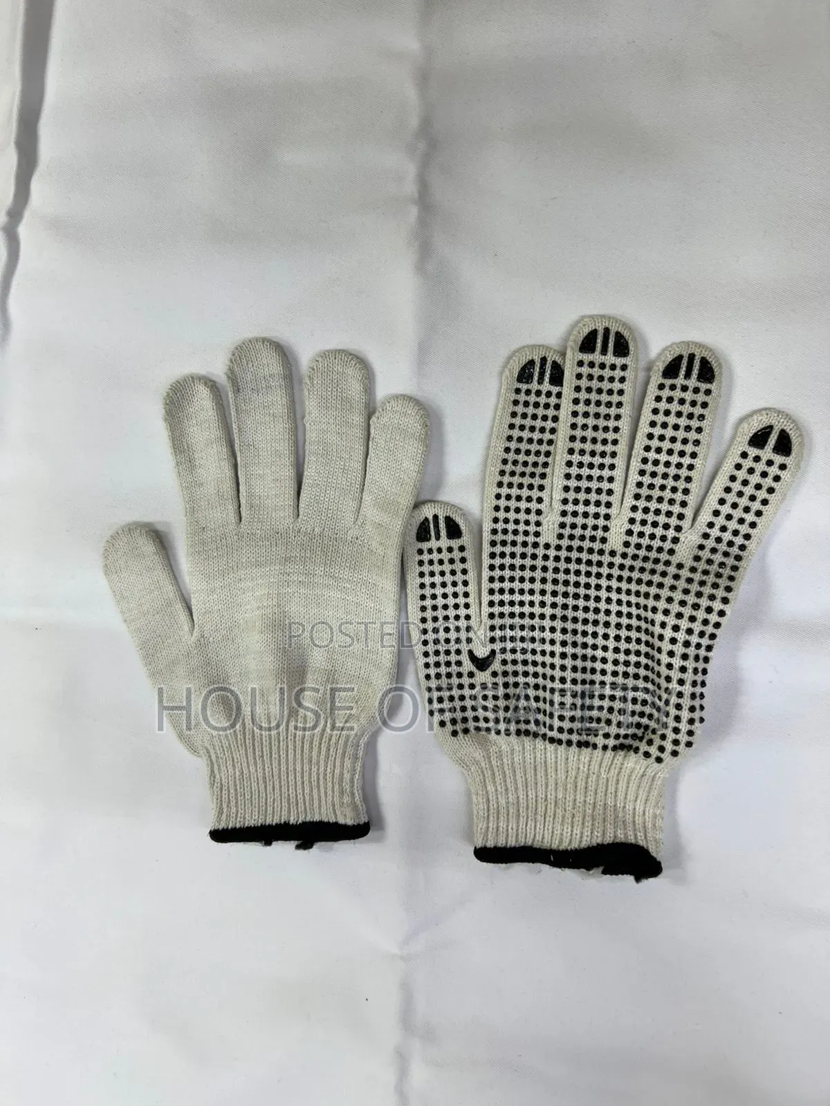 Pure Cotton White Dotted Glove