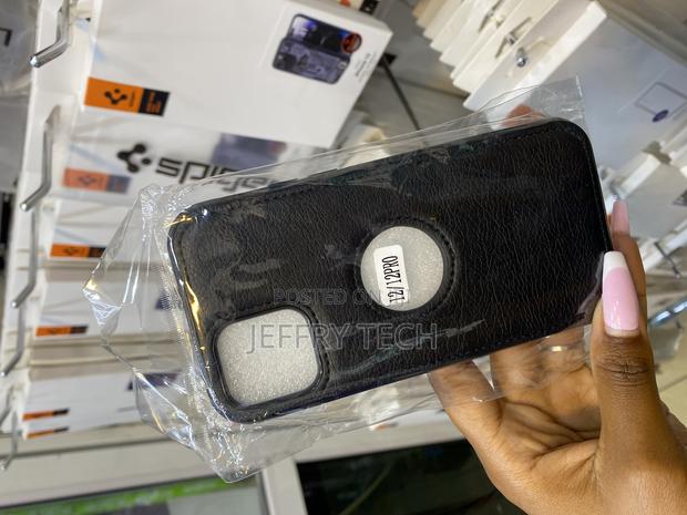 Coupe Leather Back Case With Slim Logo Cut for Apple iPhone 12 Pro - thumbnail 2