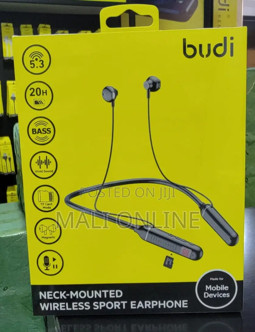 Budi Ep63b Neckband Wireless Sport Earphones Bluetooth & Lightspeed .