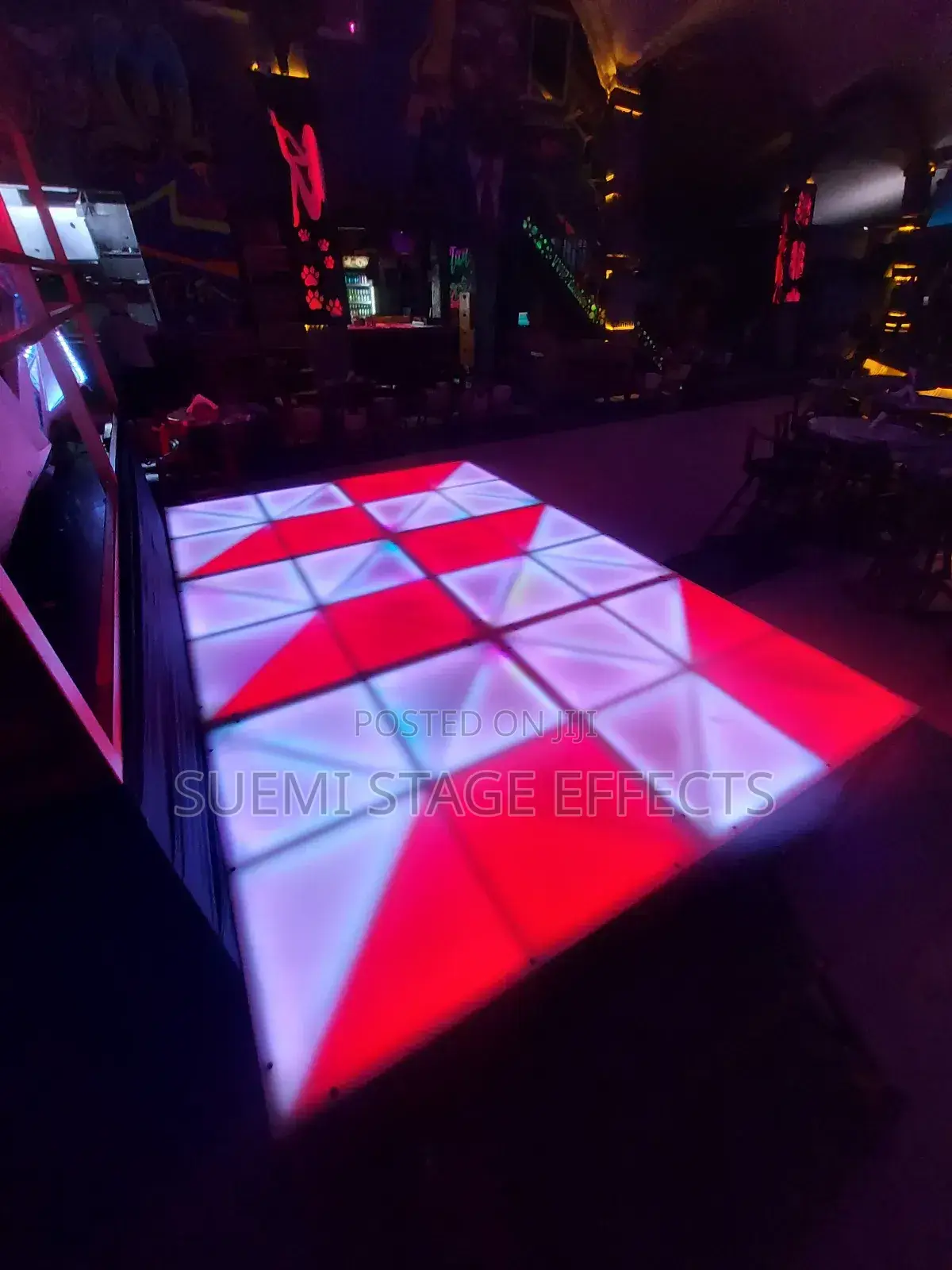 Led Dancing Floor 1m X 1m Heavy Plastic Top – For Hire