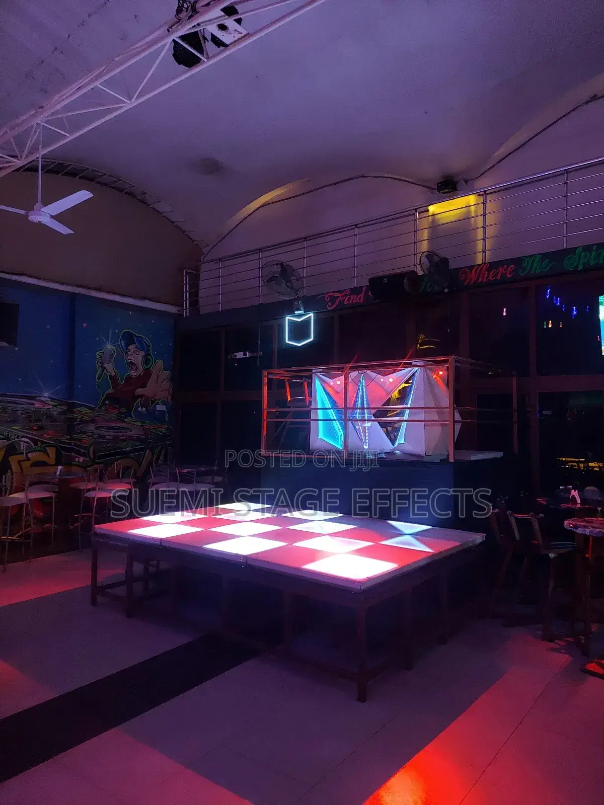 Led Dancing Floor 1m X 1m Heavy Plastic Top – For Hire