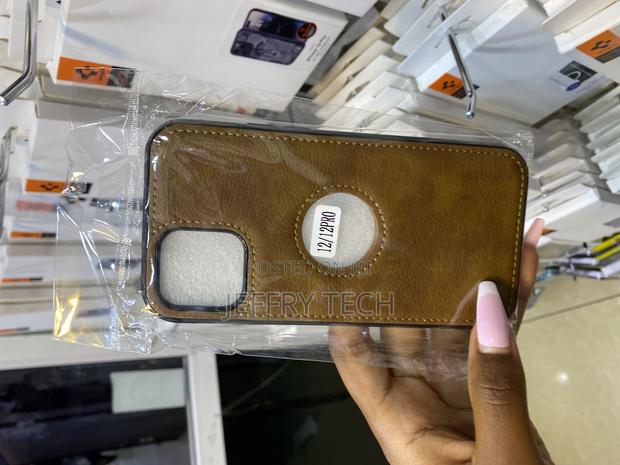 Uloka Tpu Leather iPhone 12 Pro Back Case With Logo Cut