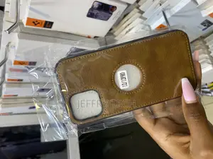 Uloka Tpu Leather iPhone 12 Pro Back Case With Logo Cut