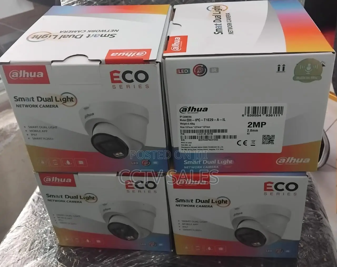 Clear Night Vision Dahua 2mp Dh-Ipc-T1e29-a-Il Ip Dome CCTV Eco Series