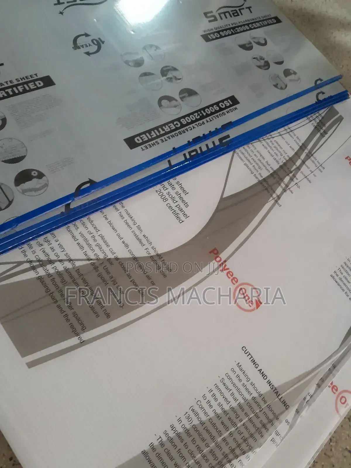 6mm Blue Polycarbonate Sheet