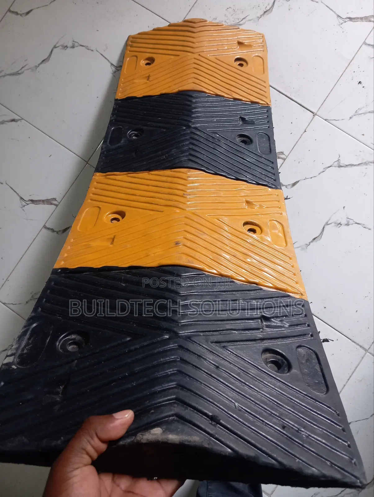 Durable Traffic Speed Bumps – High Visibility Yellow Black