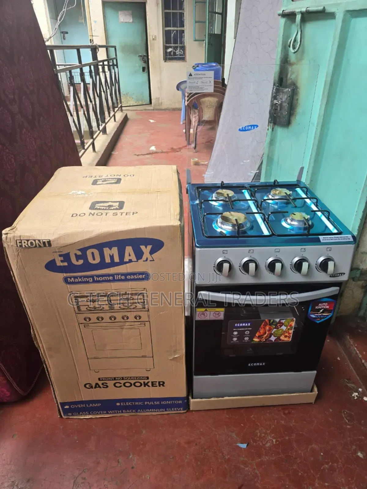 Ecomax 4gas Burner 50cm By 55cm With Electric Oven