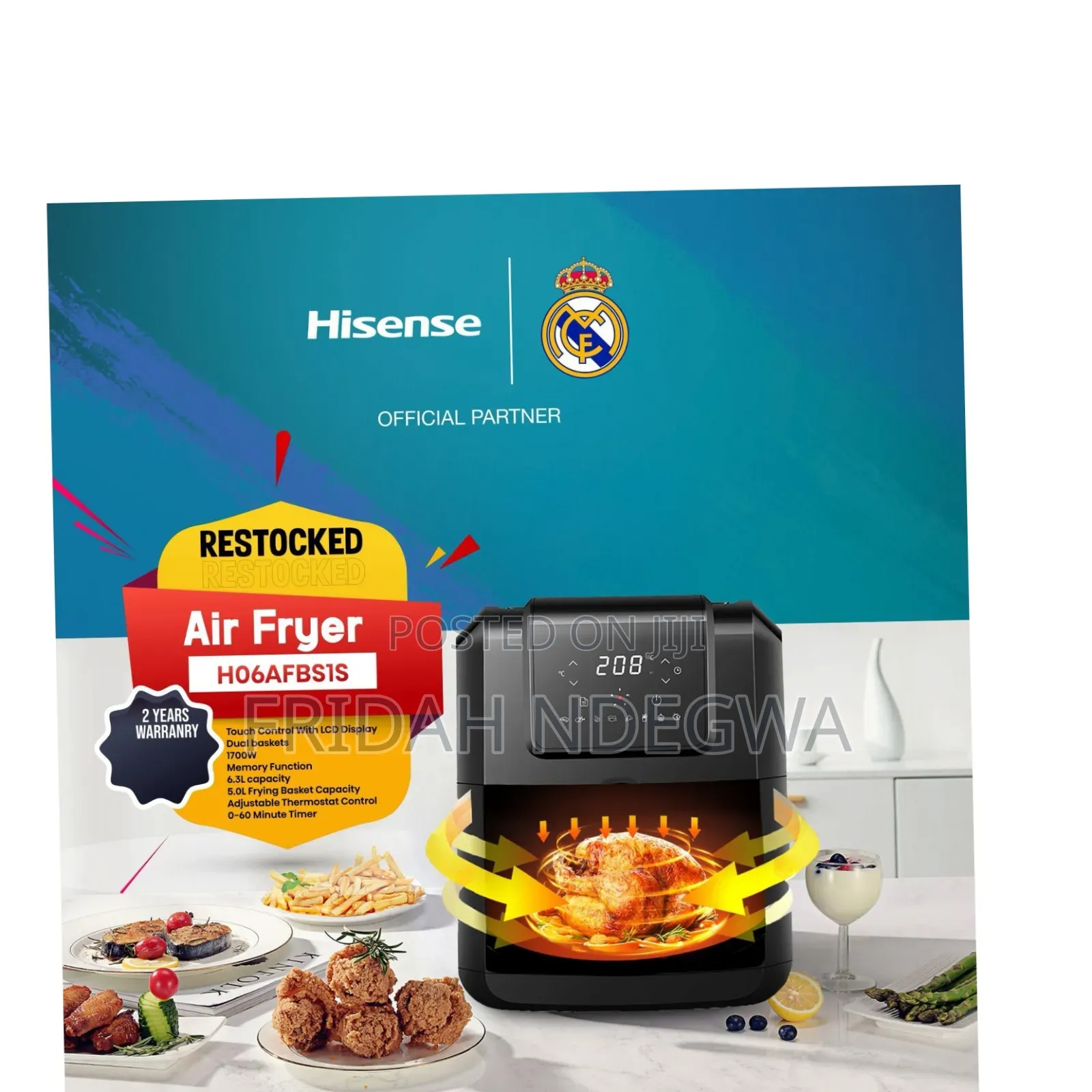 6.3 Litres Hisense Airfryer