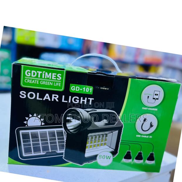 Solar Home Kite With 3 Bulbs at 3 MTRS and Usb Charging PortGd-101